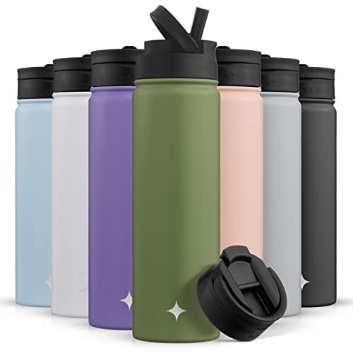 ?JoyJolt botella de agua triple aislada con tapa de paja Y JoyJolt JoyJolt