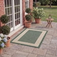 thumbnail image 4 of Safavieh Courtyard Justine Bordered Indoor/Outdoor Area Rug, Dark Green/Beige, 2' x 3'7", 4 of 15