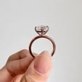 thumbnail image 4 of solitaire jewels 5CT Asscher Moissanite Double Prong Solitaire Engagement Ring For Women, 18K Rose Gold, 4 of 6