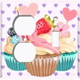 thumbnail image 4 of Metal Light Switch Plate Cover Floral Fruit Cupcakes Purple Heart Wallpaper CAK037, 4 of 13