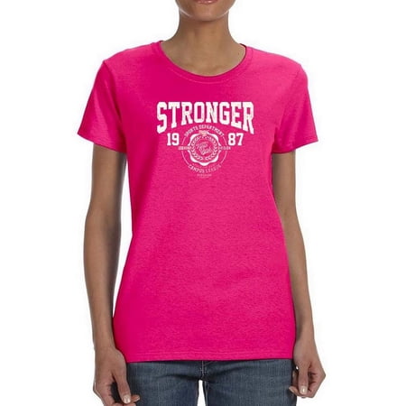Stronger Retro College T-Shirt Women -Image by Shutterstock Female x-Large