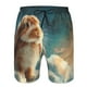 thumbnail image 3 of Balery Starry Sky Cloud Cute Rabbit Traje de Baño Estilo Hawaiano para Hombre, Shorts de Secado Rápido con Bolsillos-3X-Large, 3 of 6