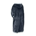 thumbnail image 4 of pstuiky Robe, Women Pineapple Plaid with Hooded Zipper Home Dress Loose Pajamas Plus Thick Large Size Robe Plush Robe Leisure Gray #1 Free Size, 4 of 7