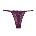 thumbnail image 2 of yillto Womens Lace Thongs Briefs No Show Bikini Thong Underwear Breathable Comfy Ladies Soft Panties, 2 of 3
