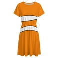 thumbnail image 4 of Clownfish Pattern Orange White Women's Dress Short Sleeve Summer Sundress Summer Women Clothes, 4 of 7