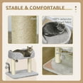 thumbnail image 4 of PawHut Cat Tower, Cat Tree Condo with Sisal Scratching Posts, Light Grey, 4 of 10