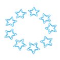 thumbnail image 3 of 100 clips de papel con forma de estrella, con proceso de enchapado, resistentes al óxido, prácticos clips metálicos para oficina, color azul., 3 of 14