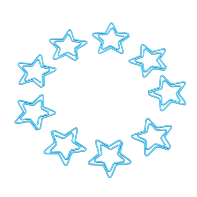 Clips De Papel, Proceso De Revestimiento De Clips Prácticos Azules A Prueba De Herrumbre En Forma De Estrella Para El Hogar