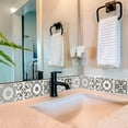 thumbnail image 4 of Mi Alma Gray Floral Peel & Stick Vinyl Backsplash Tiles 5x5, 24 pcs, 4 of 11