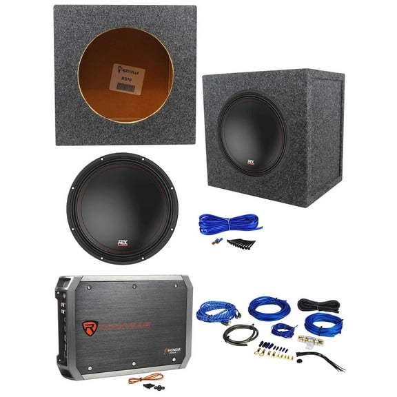 MTX 3510-04 10" 500w Subwoofer Sealed Sub Box Enclosure Amplifier Amp Wire Kit