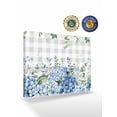 thumbnail image 2 of Blue Flower Wall Art for Living Room,Canvas Picture Wall Decor for Bathroom Bedroom,Grey Plaid Hydrangeas Eucalyptus Leaves Painting Artwork for Office Kitchen Hallway Dining Room Home Decor 24"x32", 2 of 8