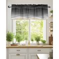 thumbnail image 2 of Gray Gradient Water Ripples Curtain Valances,Summer Beach Coastal Small Window Treatment for Kitchen Living Room Bathroom,42" x 18", 2 of 7