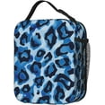 thumbnail image 2 of Blue Leopard Print Lunch Box - Insulated Lunch Bags for MenWomenWomenMen Detachable Handle Lunchbox Meal Tote Bag, 2 of 7