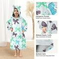 thumbnail image 4 of joogoo Wearable Blanket Hoodie for Green Bows Oversized Sherpa Hooded 3-14 YR M, 4 of 7