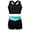 Black&Blue Green, variant on Doomiva Kids Girls Dance Crop Tops and Shorts Set Two Pieces Dance Sports Outfits Gymnastics Ballet Dancewear Black&Rose 16