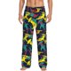 thumbnail image 1 of Balery Colorful Sharks Pantalones de pijama para hombre, pijama ultraligero, pantalón de descanso-XX-Large, 1 of 6