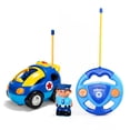 thumbnail image 1 of Coche de policía a control remoto con sonido y luz para niños pequeños, ideal como regalo de cumpleaños para niños y niñas mayores de 18 meses, color azul., 1 of 5