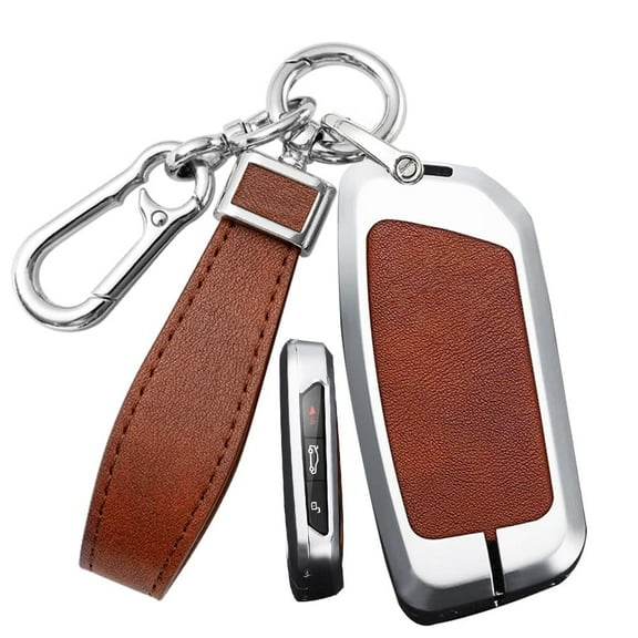 Key Case Cover for BMW 7 Series 760i X7 IX i7 XM 2023 for BMW X5 X6 2024 Accessories with Keychains Alloy PU Leather Material Key Fob Holder Cover Protector