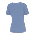 thumbnail image 4 of Long Sleeve Shirts for Women Basic Casual V Neck Tops Ribbed Slim Fitted Blouse, 4 of 5