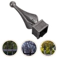 thumbnail image 1 of AURARMLET 1Set Black Iron Conical Finials Topper for Gardeners Yard Protective Use, 1 of 8