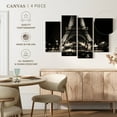 thumbnail image 4 of Elephant Stock The Eiffel Tower After Dark I Wall Art - Horizontal Multi Panel Canvas - Living Room Wall Decor - Architecture Multi Panel - Black And Gray Decor By Scott Stulberg - 75" x 48", 4 of 4
