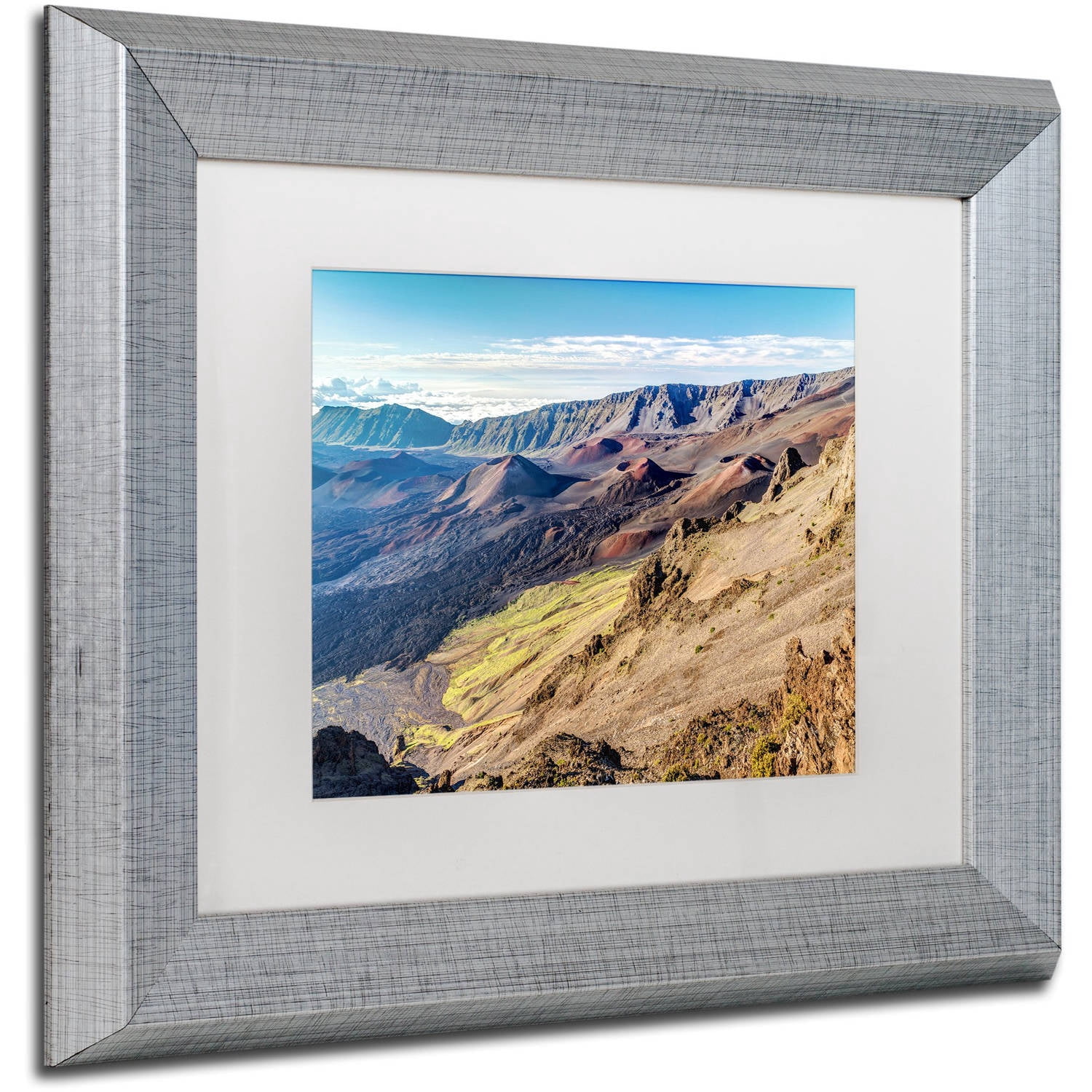 Trademark Fine Art 'Kalahaku Lookout' Canvas Art by Pierre Leclerc, White Matte, Silver Frame