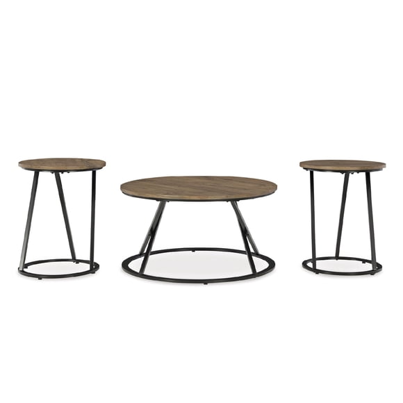 Signature Design by Ashley Cassbryn Brown Table - Set of 3
