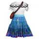 thumbnail image 4 of Vestido de princesa con encanto para niñas, disfraz de Cosplay con encanto + bolsa, trajes Mirabel, vestido de fiesta de Halloween y carnaval de Navidad, regalo, 4 of 5