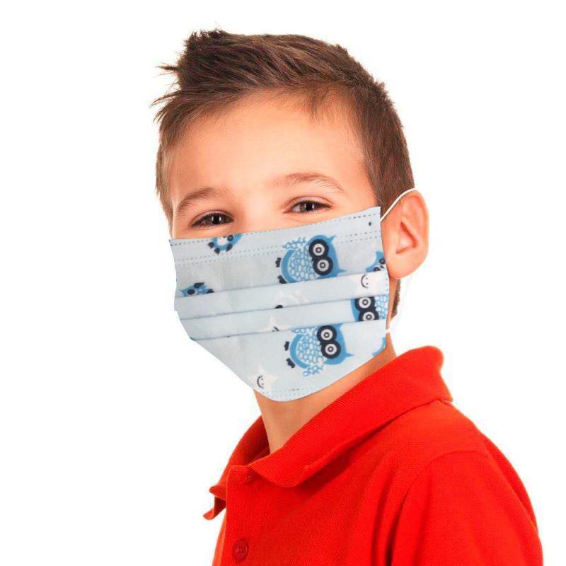 Disposable Kids Face Mask Child Size pleated 3 ply 50 pieces Children