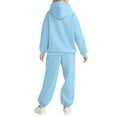 thumbnail image 5 of 2 Piece Sets for Women Fall 2025 Sweatsuits Outfits Lounge Matching Hoodie Set Travel Track Suits Winter Clothes Sky Blue XL, 5 of 5