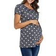 thumbnail image 2 of YAGHYAGH Pregnant Womens Summer T-shirt Short Sleeve Maternity Tee Tops Plus Size, 2 of 4