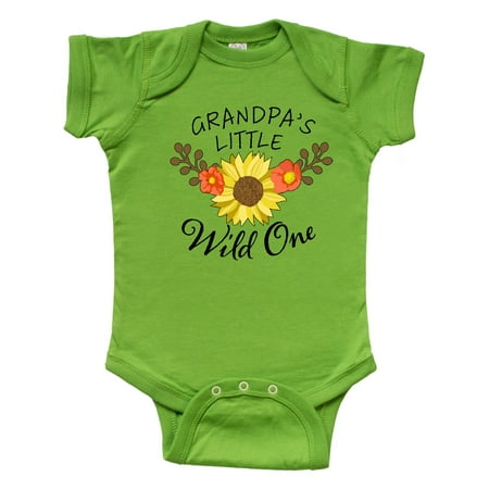

Inktastic Grandpa s Little Wild 1 with Beautiful Sunflower Gift Baby Boy or Baby Girl Bodysuit