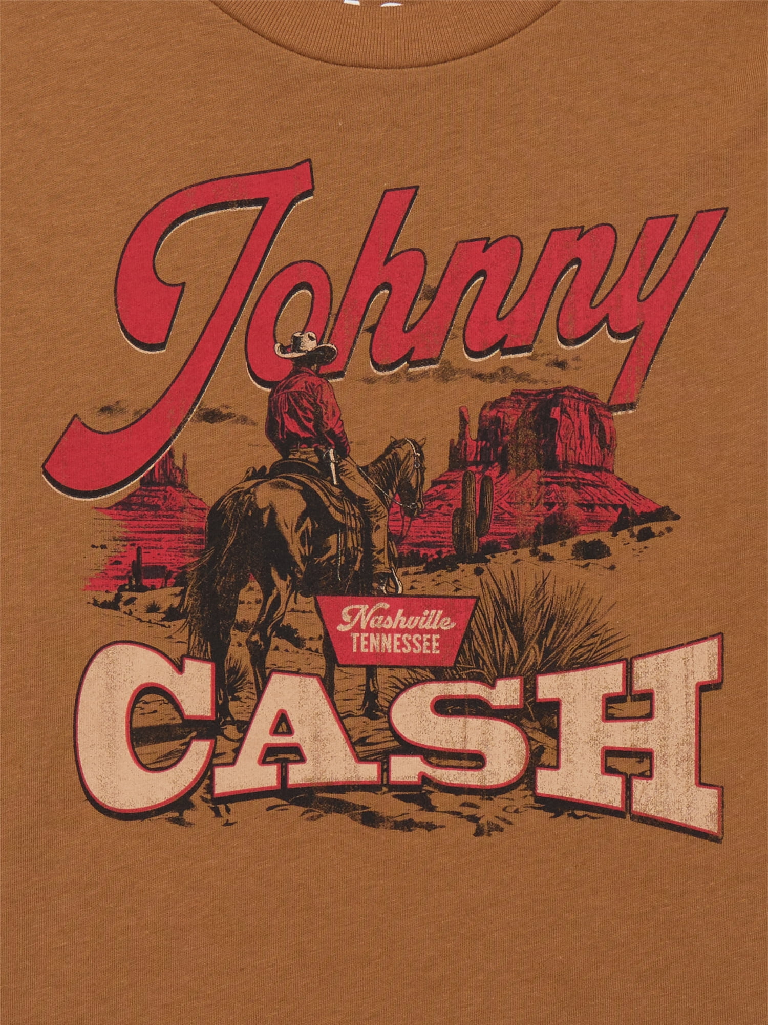 Johnny Cash On Tour Toddler Crewneck Tee with Short Sleeves, Sizes 12M-5T