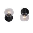 thumbnail image 5 of Chloe Lighting Oxa 6" 1-Light Indoor Glass and Metal Wall Sconce in Matte Black, 5 of 10