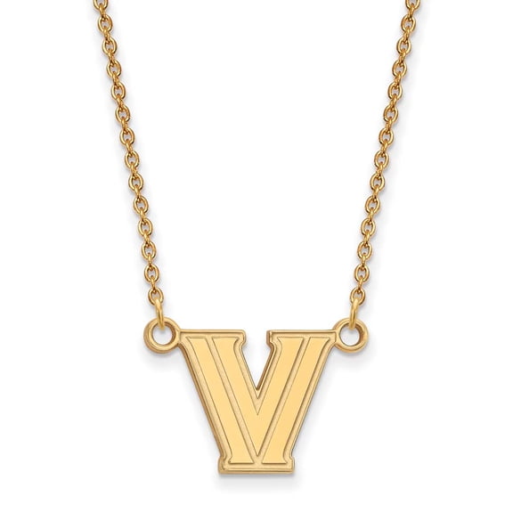14k Yellow Gold Logoart Villanova University Small Pendant Necklace