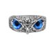 thumbnail image 2 of Retro Blue Eyes Owl Anillo abierto Creative Joint Ring Mujeres Wmkox8yii fajkfhkj1460, 2 of 3