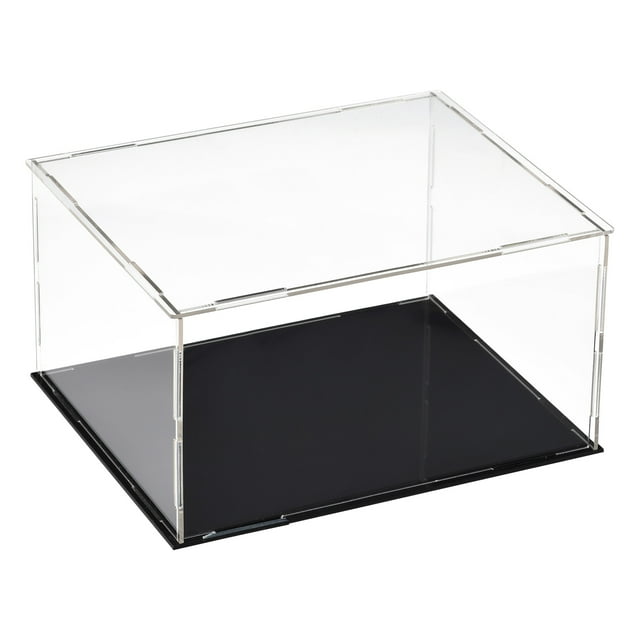 Uxcell Présentoir en Acrylique Transparent, Boîte de Présentation, Protection Antipoussière, Cube Vitrine, Boîte d'Exposition pour Objets de Collection 9.8x7.9x5.9 inch