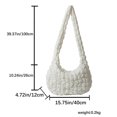 thumbnail image 4 of Bolso de embrague acolchado Hobo Bolso de mensajero acolchado con cremallera suave y hinchada ligera para mujer, 4 of 8