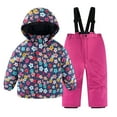 thumbnail image 2 of YunPes Girls Snowsuit Winter Coats for Kids Snowboarding Ski Suits Two Piece Water-Resistant Windproof Outdoor Rain Bib Pants Set, 2 of 7