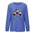 thumbnail image 5 of Blouses pour Femmes Décontractées Imprimées de Noël à Manches Longues et Col Rond en Liquidation, 5 of 5