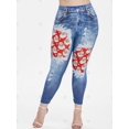 thumbnail image 3 of Más el tamaño de Santa Claus Imprimir flaco Jeggings de Navidad Rosegal Leggings de talla grande, 3 of 5