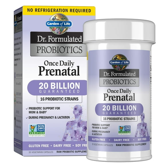 Garden of Life Dr. Formulated Probiotics Once Daily Prenatal Shelf Stable 30 Capsules