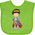 thumbnail image 3 of Inktastic Prince, King, Knight, Sword, Crown, Brown Hair Boys Baby Bib, 3 of 4