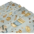 thumbnail image 3 of FREEAMG Shower Curtains Coffee Cookies Curtain，Waterproof Fabric Decor Shower Curtains for Bathroom Set with 12 Hooks, 66"x 72", 3 of 6