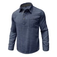 thumbnail image 6 of LONKITO Mens Polo Shirts Cotton Linen Long Sleeve Pullover Shirts with Pockets for Casual Business Work, 6 of 6