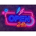 thumbnail image 4 of Open 24h Led Sign, Vertical Open Led Sign, Wall Decor, Bar Neon Home Decor, 4 of 5