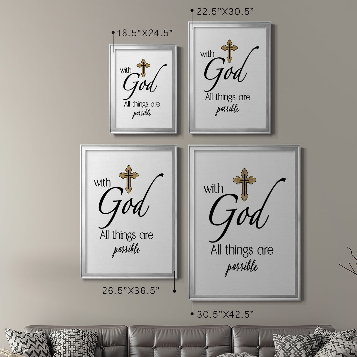 All Things Possible Gold Premium Classic Framed Print - Ready to Hang