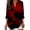 Red, variant on MEICHEN Womens Cotton Linen Tops for Women Spring Summer V Neck Roll Up LongSleeve T Shirts Plain Graphic Tees
