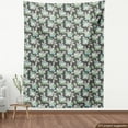 thumbnail image 3 of Ambesonne Floral Fabric by the Yard Upholstery, Abstract Flowers and Leaves, 10 Yards, Grey Pale Sage Green, 3 of 4