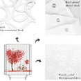 thumbnail image 5 of Valentine''s Day Shower Curtain Love Heart Tree Shower Curtains for Bathroom Decor Romantic Bicycle with Heart Shape Balloons Bathroom Decor Sets with Hooks Waterproof 72"x72", 5 of 6